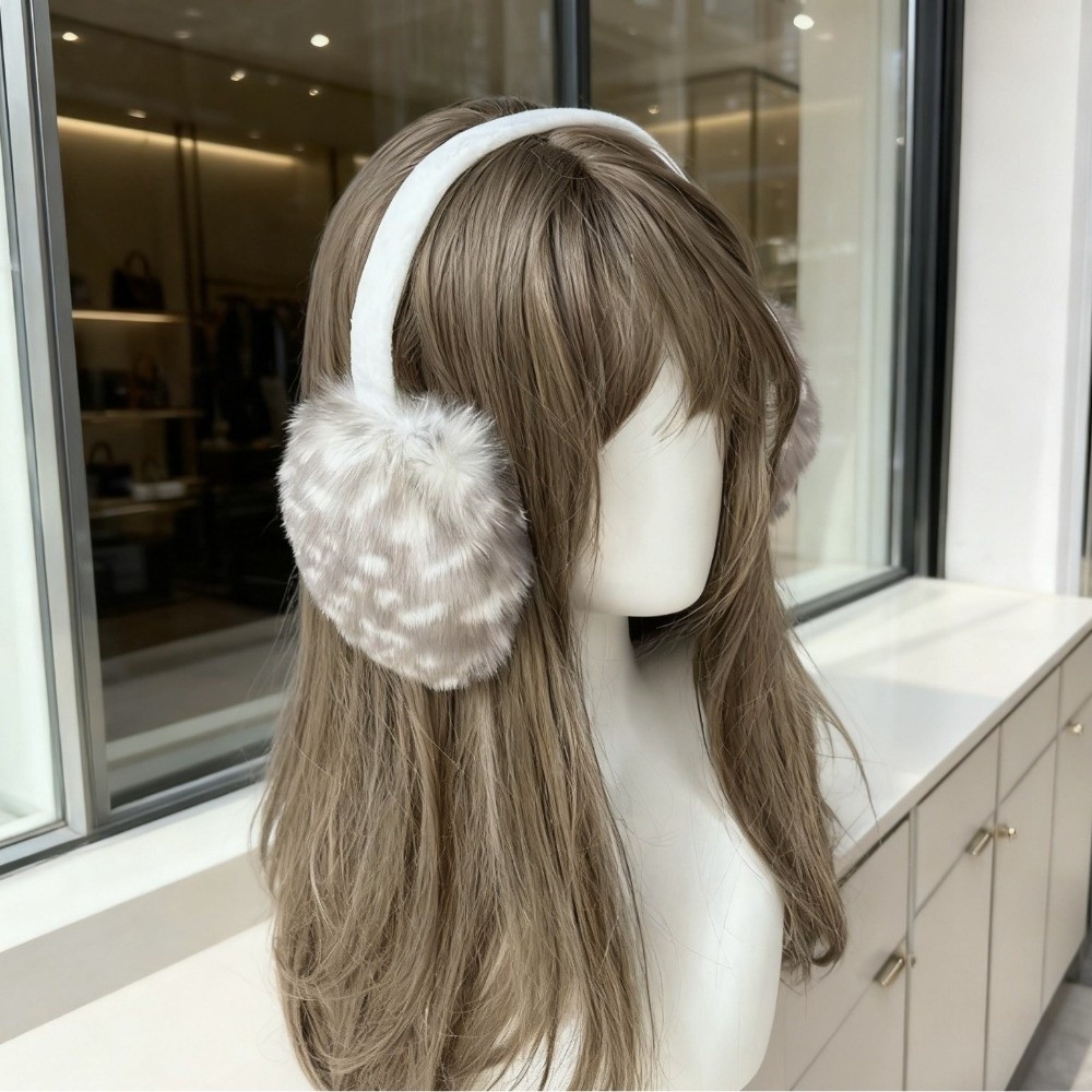 Kawaii Deer Print Scarf Winter - Earmuffs Foldable 评论和价格