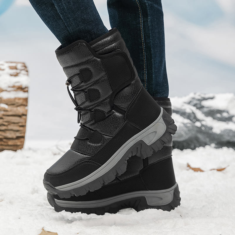 New Warm Men Plush Snow Boots  - Waterproof Winter Boot 评论和价格