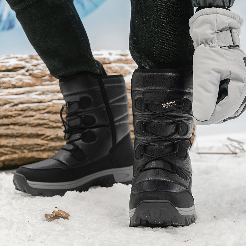 New Warm Men Plush Snow Boots  - Waterproof Winter Boot 评论和价格